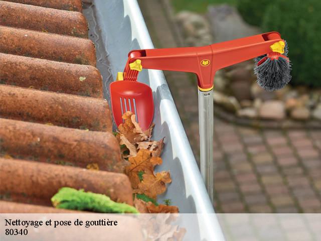 Nettoyage et pose de gouttière 80340